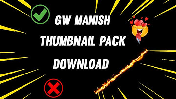GW Manish Thumbnail Pack| Free Thumbnail Gfx Pack For Free Fire ( Pc & Android ) | I