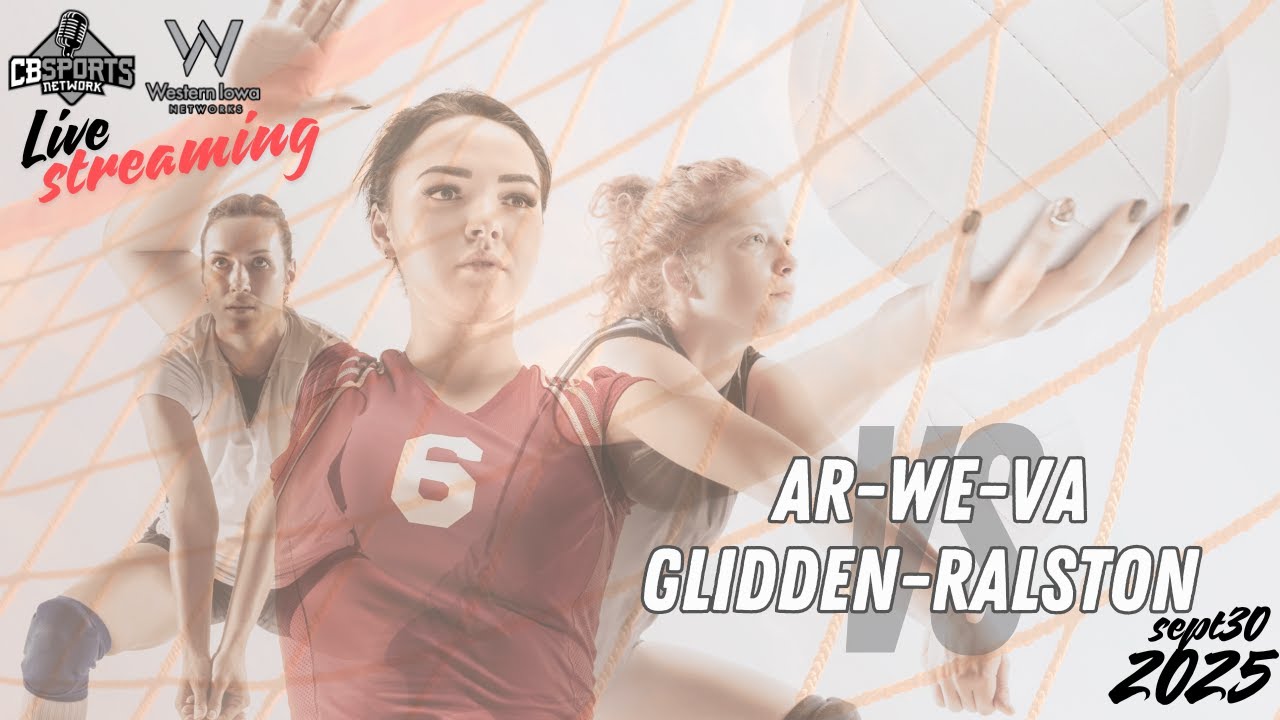 Livestreaming High School Volleyball: Glidden-Ralston At Ar-We-Va Volleyball 9-30-25
