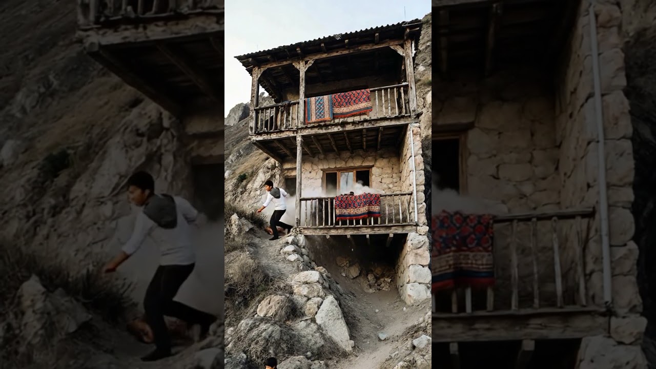 Horrible moment!😱🚨 Mountain Edge House People Falling 