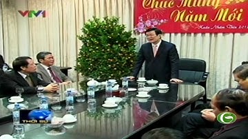 Chủ tịch nước Trương Tấn Sang chúc tết Ban tuyên giáo Trung ương