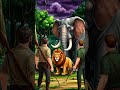 The story of the lion and the elephant, both are friends #lionelephantstory # short #animals