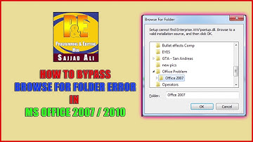 How to solve Browse for Folder error in MS Office 2007 | 2010 | 2013