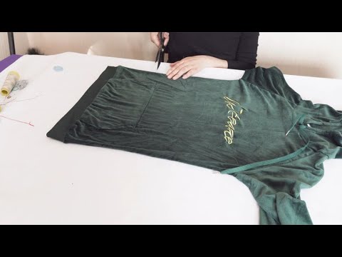 长款卫衣不想穿了，教你改成短款，改后和新买的一样
