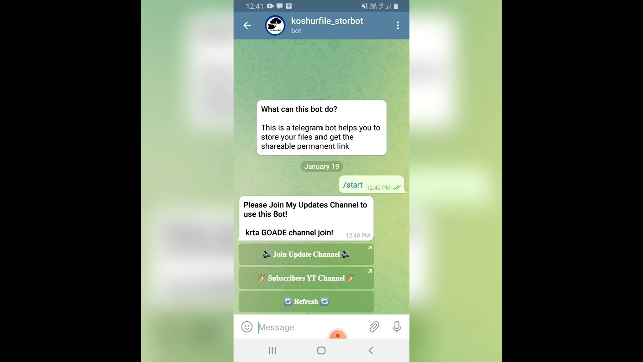 How To use my Telegram File Store Bot