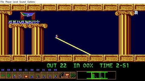 Lemmini - Lemmings Custom Level - A Matter Of Survival