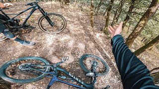 ER TRITT MICH VOM BIKE = CRASH😂Neue Jump Line & Trailcenter Glantal im Saarland MTB | Fabio Schäfer