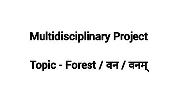 Multidisciplinary Project on Forest