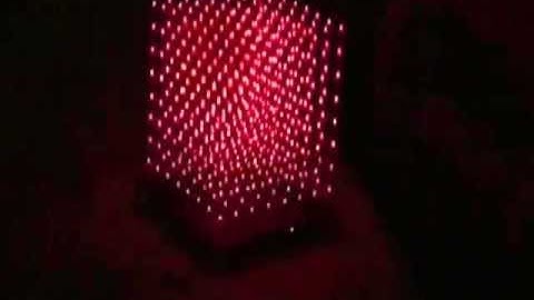 A 3D LED CUBE 8x8x8  eletronic kit arduino/msp430