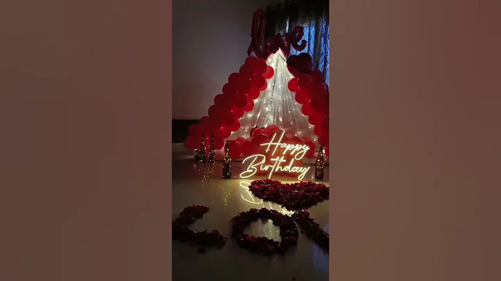 Romantic Couple Decoration #couple #anniversary #indoredecoration #decoration #surpriseher