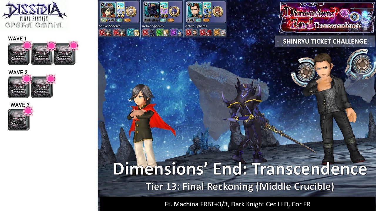 DFFOO GL | Dimensions End Transcendence Tier 13 | All Runs with LD Only DK Cecil