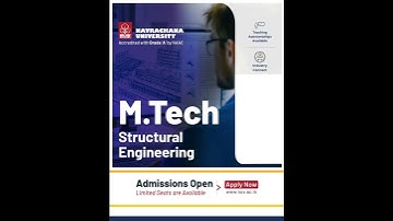 Admissions Open in MTech Structural
