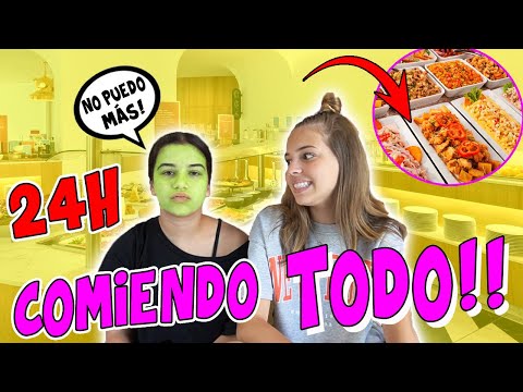 24 HORAS PROBANDO TODA LA COMIDA DEL BUFFET 🤢 NOS PONEMOS MALAS / El mundo de Indy