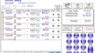 EnlitePOS Dry Cleaner Software - Pickup & Pay Screen (Free Download) screenshot 5