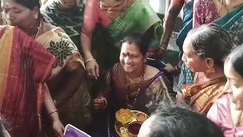 ఖమ్మం జిల్లా ఆంజనేయ స్వామి దేవాలయంలో పసుపు కుంకుమలు తాంబూలం వేడుక