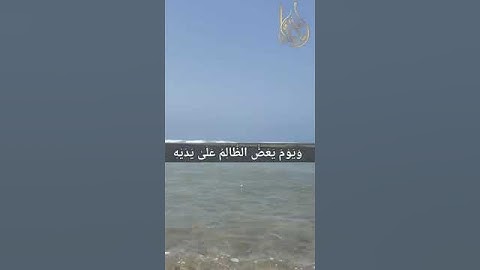 وَيَوْمَ يَعَضُّ الظَّالِمُ عَلَىٰ يَدَيْهِ _ القارئ أسامة عطران