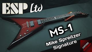 ESP LTD MS-1 MSB Mike Spreitzer Signature Maroon Sunburst SV DevilDriver  4K guitar close up video