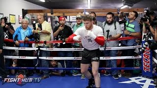 Watch Canelo Alvarez's hand speed & footwork! FULL SHADOW BOXING ROUTINE!