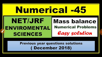 NTA UGC NET JRF| environmental sciences| numerical questions with complete solution| mind mapping|