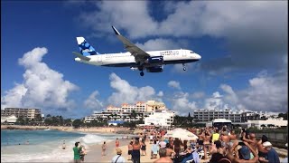 Extremely Low Airplane Landings at Maho Beach by Ed Woolf 192 views 6 months ago 45 seconds