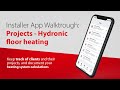 Danfoss Installer App | Projects Tool - Hydronic Floor Heating