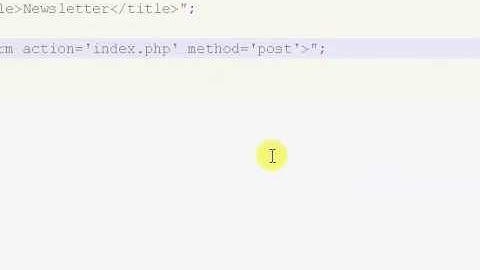 PHP Tutorials // Site Newsletter (Part 1/3)