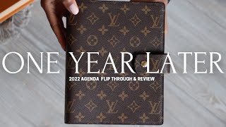 LOUIS VUITTON GM AGENDA ONE YEAR REVIEW | Setting Up My A5 Ring Planner For 2022 & Flip Through