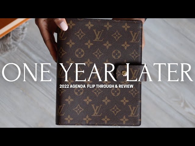 LOUIS VUITTON GM AGENDA ONE YEAR REVIEW  Setting Up My A5 Ring Planner For  2022 & Flip Through 