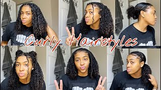 10 Easy CURLY Hairstyles!
