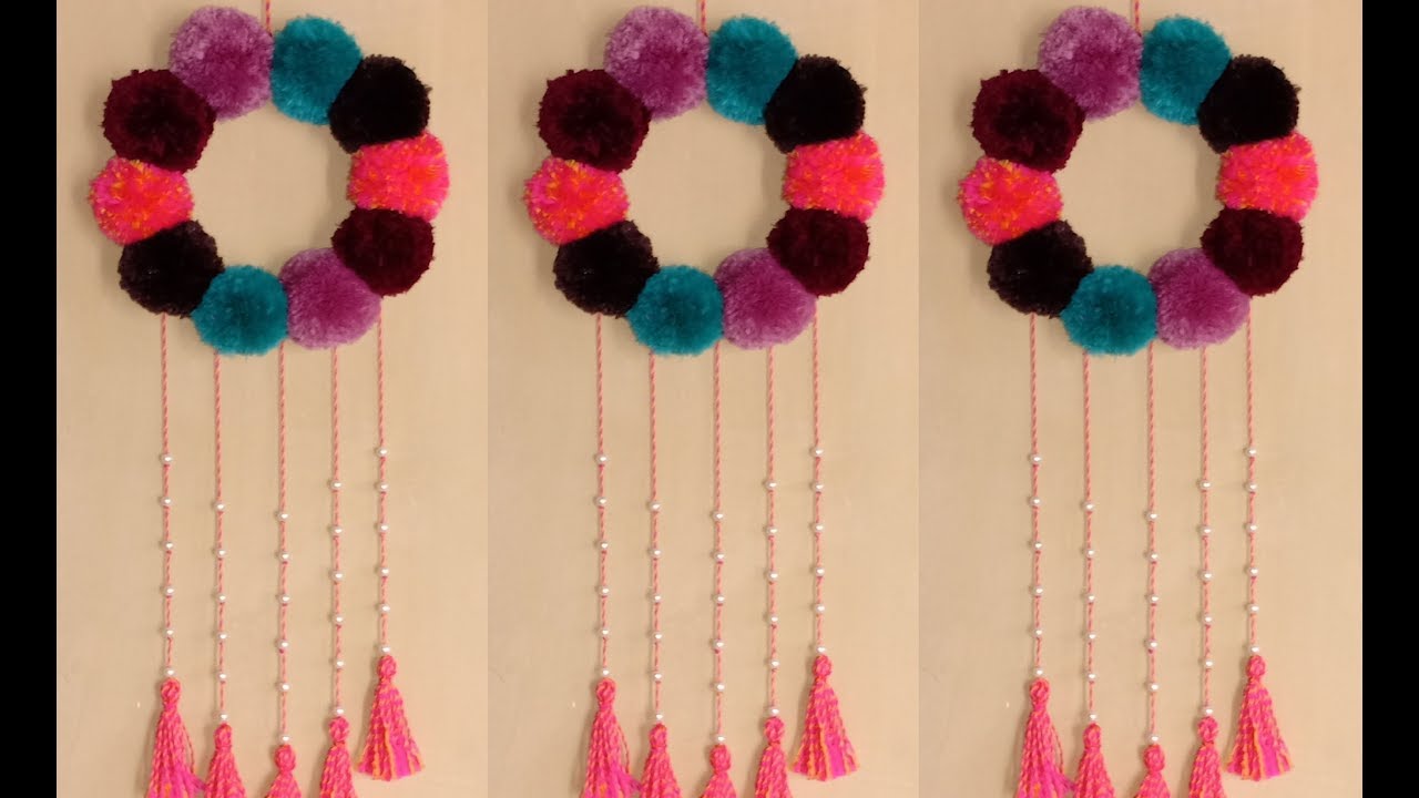 DIY CARA MEMBUAT HIASAN  KAMAR DARI POM POM YouTube