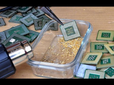 how-to-recover-gold-from-cpu-processors.-goldgewinnung-stifte-cpu.-recovery-recycling-pin-cpu