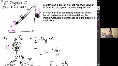 Connected particles on incline planes(mechanics problem #7)