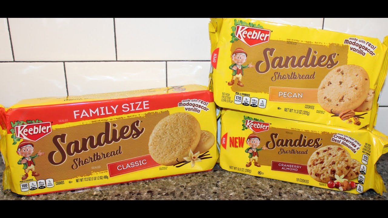 Keebler Sandies Cookies, Shortbread, Pecan, Cookies