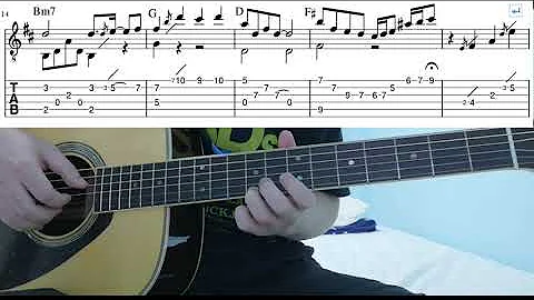 One Punch Man Sad Theme - Easy Fingerstyle Guitar Playthough Lesson With Tabs