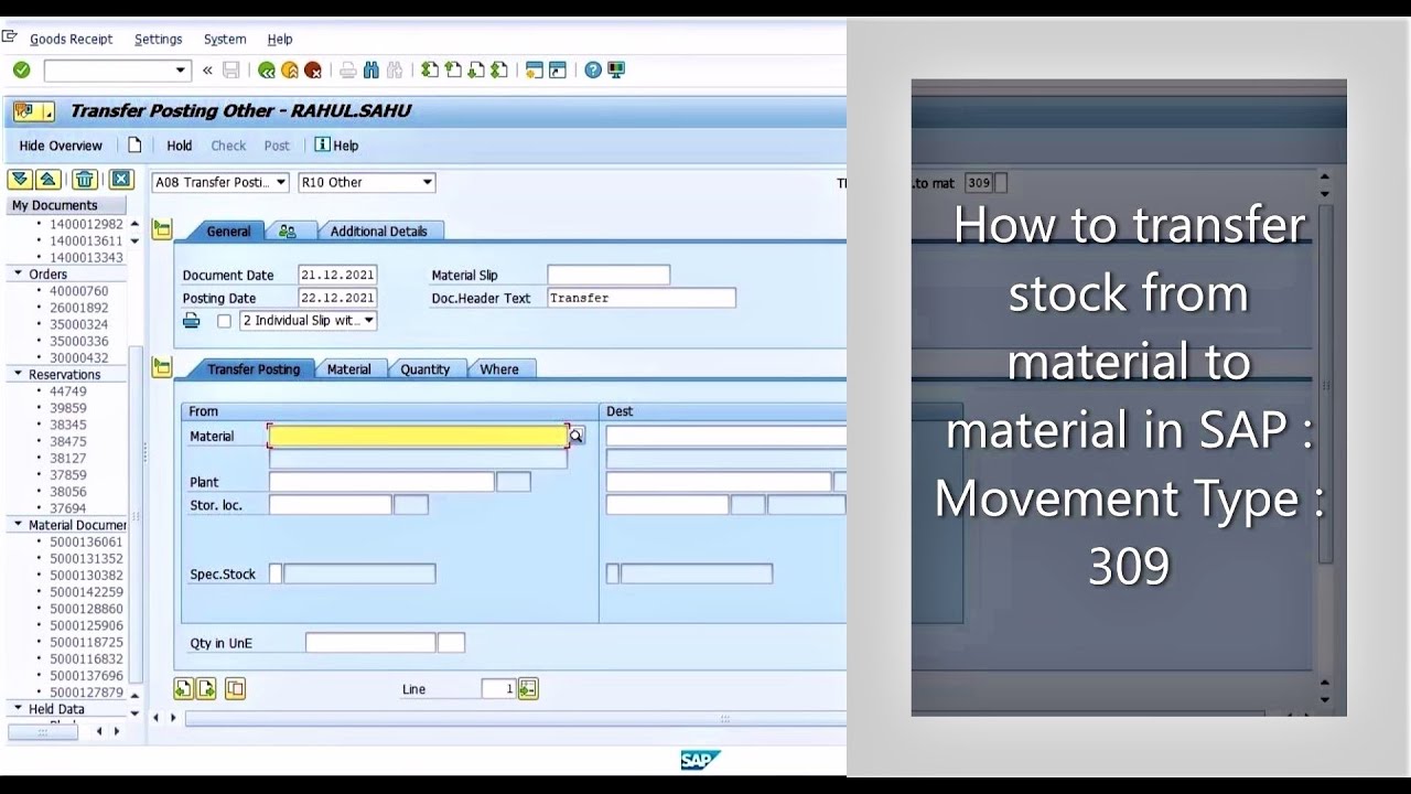 stock transfer movement type in sap
