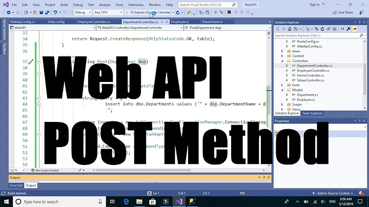Web API 10; Implement POST method in Web API