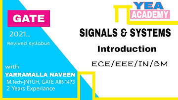 #GATE  ECE/EEE/IN/BM  SIGNALS AND SYSTEMS - INTRODUCTION