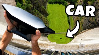 ANVIL Vs. CAR from 165m Swiss Dam!