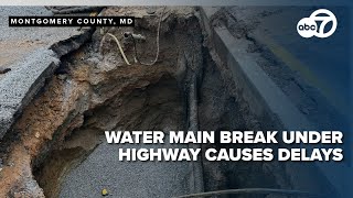 Water main break shuts down Route 355 in Montgomery County, Md., as overnight work likely