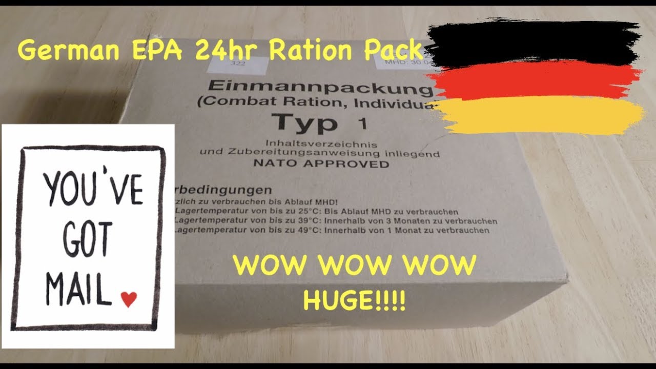 German Emergency Ration MRE Review!! German EPA 24hr Ration Pack HUGE RATION OH MY!! SPECIAL ...