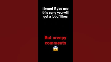 I heard if you use the sound, you’ll get a lot of likes but creepy comments ￼