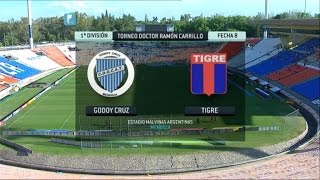 Fútbol en vivo. Godoy Cruz - Tigre. Fecha 8. Torneo Primera División 2014. FPT.