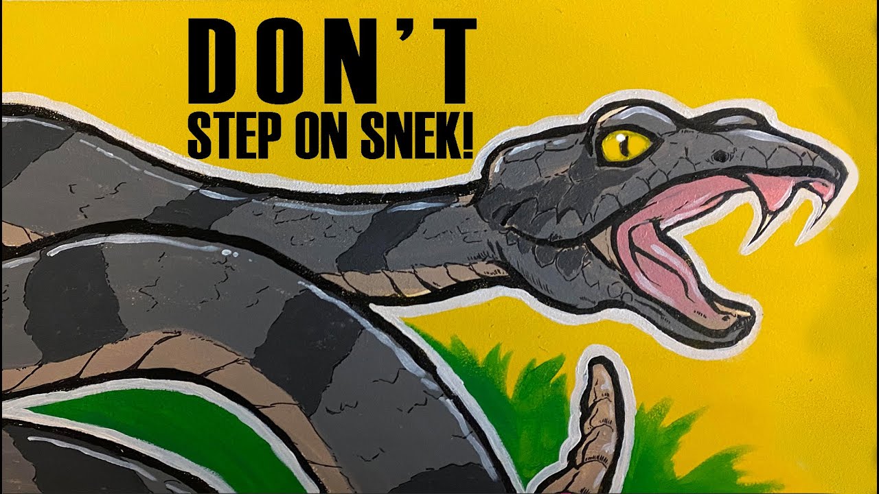 Snake art time lapse - Gadsden flag snake painting