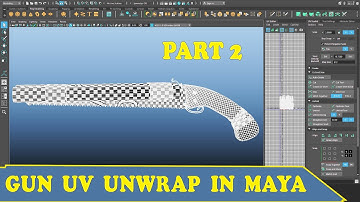 Gun UV Unwrap In Maya| Part 2| Maya Tutorial for beginner