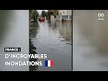 Ref:qL2HYxG1mJE Des orages ont frapp les yvelines, laissant les rues de houilles fortement inondes