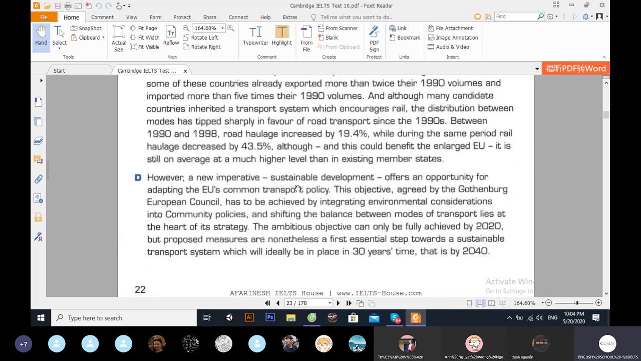 Thứ 4 20.05.20 - Reading - Cambridge 10 Test 1 Passage 2 3 (Answers and ...
