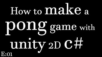#1 - 2D Game - Pong game create in unity c# - Part 1