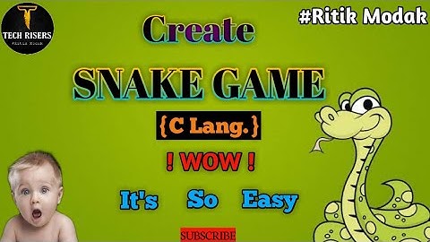 Develope Snake Game Using C Language.........#TECH RISERS...... #Ritik Modak