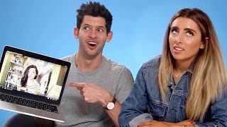 LAUREN ELIZABETH REACTS TO HER FIRST VIDEOS w/ Hunter March | AwesomenessTV Reacts