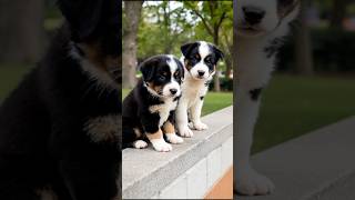 Adorable Puppies On A Wall #puppy #cute #pets #funny #dog #viral #shorts