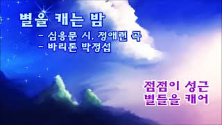 별을 캐는 밤-심응문 시,정애련 곡-바리톤 박정섭